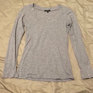 Ambiance long sleeve grey top size medium